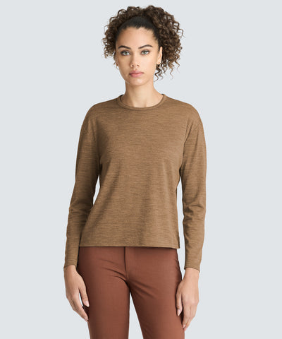 Women's Relaxed Long Sleeve Merino Crew